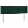 Cabecero con LED de terciopelo verde oscuro 147x16x78/88 cm 3