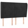 Cabecero con orejas de terciopelo negro 147x23x118/128 cm 2