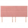 Cabeceros 4 unidades de terciopelo rosa 90x5x78/88 cm 3