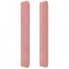 Cabeceira cama c/ abas veludo 183x16x118/128 cm rosa 4