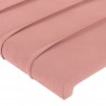 Cabecero con orejas de terciopelo rosa 183x16x118/128 cm 5