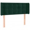 Cabecero con LED de terciopelo verde oscuro 83x16x78/88 cm 3