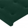 Cabeceira cama c/ luzes LED veludo 83x16x78/88 cm verde-escuro 5