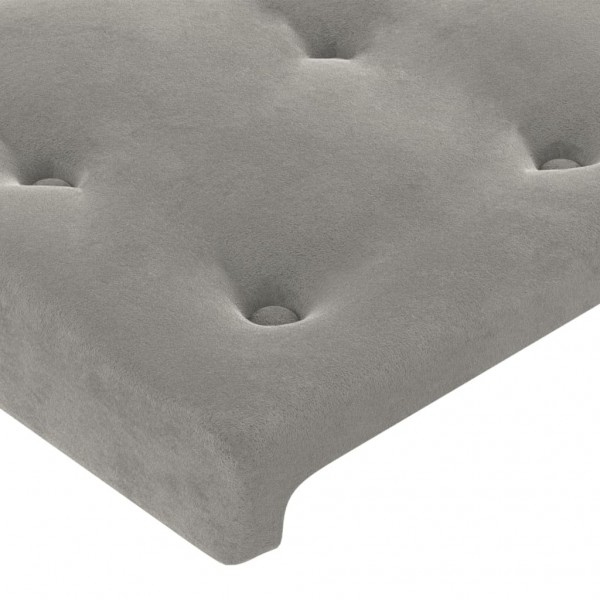 Cabeceros 4 unidades de terciopelo gris claro 90x5x78/88 cm M 4