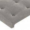Cabeceros 4 unidades de terciopelo gris claro 90x5x78/88 cm 4