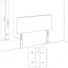 Cabeceira de cama 4 pcs veludo 90x5x78/88 cm cinzento-claro 5