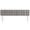 Cabeceira de cama 2 pcs veludo 90x5x78/88 cm cinzento-claro 3