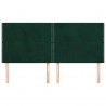 Cabeceira de cama 4 pcs veludo 90x5x78/88 cm verde-escuro 3