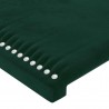 Cabeceira de cama 4 pcs veludo 90x5x78/88 cm verde-escuro 4