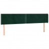 Cabecero con LED de terciopelo verde oscuro 183x16x78/88 cm 3