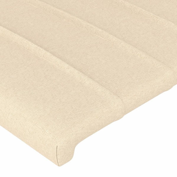 Cabecero con LED de tela color crema 93x16x118/128 cm M 5