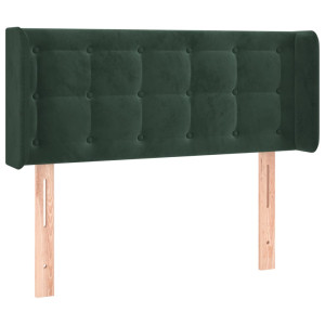 Cabecero de terciopelo verde oscuro 83x16x78/88 cm H