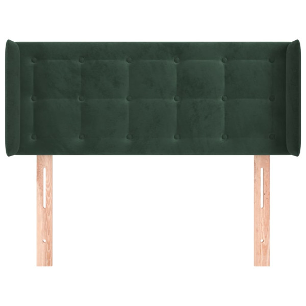 Cabecero de terciopelo verde oscuro 83x16x78/88 cm M 3