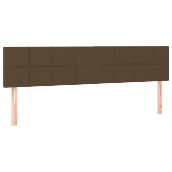 Cabecero con LED de tela marrón oscuro 160x5x78/88 cm M 4