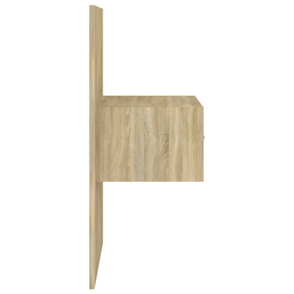 Cabecero de cama con mesitas madera contrachapada roble Sonoma M 5
