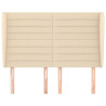 Cabecero con orejas de tela color crema 147x23x118/128 cm 3