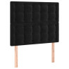 Cabecero con luces LED terciopelo negro 80x5x118/128 cm 4