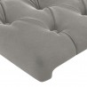 Cabeceira de cama c/ abas veludo 93x23x118/128cm cinzento-claro 5