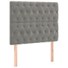 Cabeceros 2 unidades de terciopelo gris claro 90x7x78/88 cm 2
