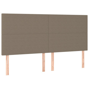 Cabeceros 4 unidades tela gris taupe 80x5x78/88 cm H