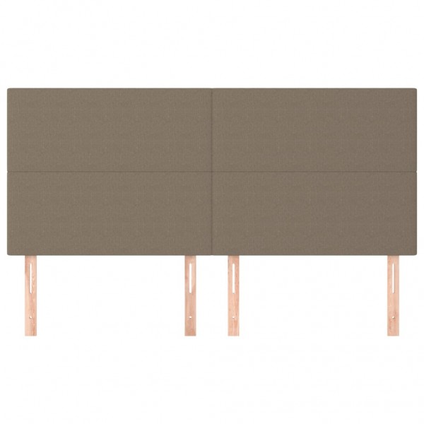 Cabeceira cama 4 pcs tecido 80x5x78/88 cm cinzento-acastanhado M 3