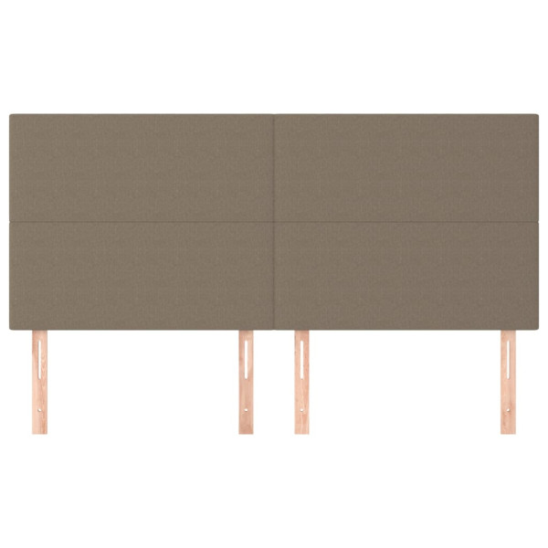 Cabeceros 4 unidades tela gris taupe 80x5x78/88 cm M 3