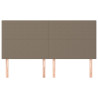 Cabeceros 4 unidades tela gris taupe 80x5x78/88 cm 3
