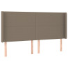 Cabeceira cama abas tecido 163x16x118/128 cm cinza-acastanhado 2