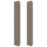 Cabecero con orejas de tela gris taupe 163x16x118/128 cm 4