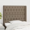Cabeceira cama c/ abas tecido 93x16x118/128cm cinza-acastanhado 1