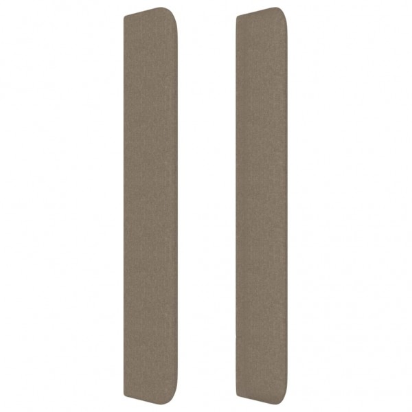 Cabeceira cama c/ abas tecido 93x16x118/128cm cinza-acastanhado M 4