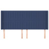 Cabecero con orejas de tela azul 183x16x118/128 cm 3