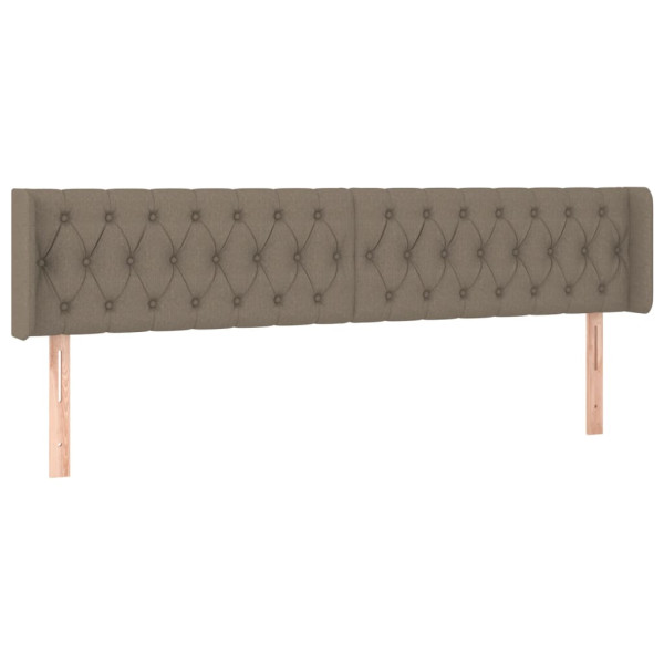 Cabecero con LED de tela gris taupe 183x16x78/88 cm M 3