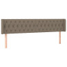 Cabecero con LED de tela gris taupe 183x16x78/88 cm 3