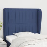 Cabecero con orejas de tela azul 93x23x118/128 cm 1