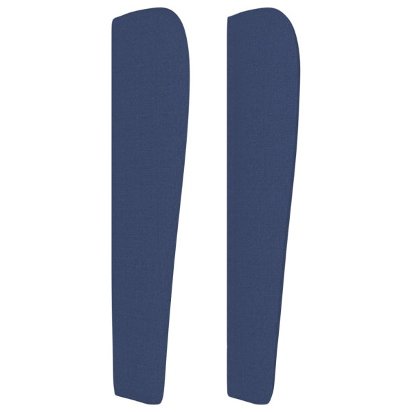 Cabecero con orejas de tela azul 93x23x118/128 cm M 4