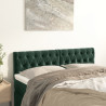Cabeceros 2 unidades de terciopelo verde oscuro 72x7x78/88 cm 1