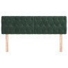 Cabeceira de cama 2 pcs veludo 72x7x78/88 cm verde-escuro 3