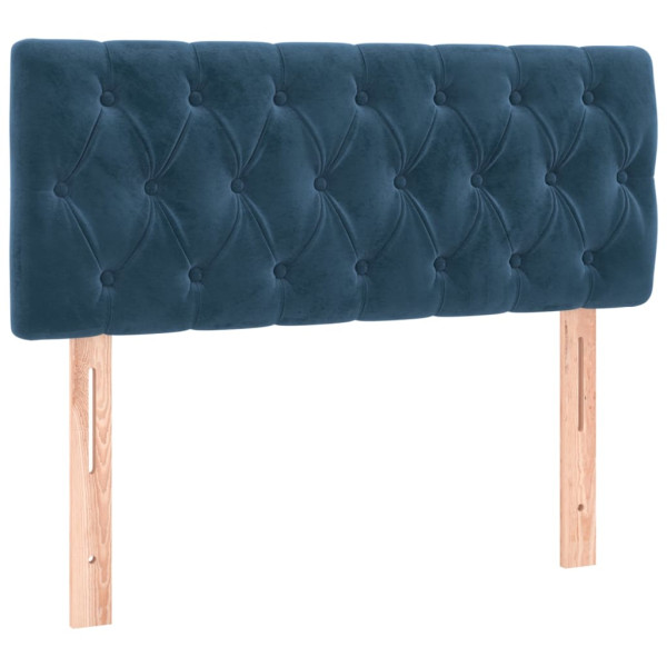 Cabecero de terciopelo azul oscuro 90x7x78/88 cm M 2