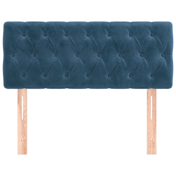 Cabeceira de cama veludo 90x7x78/88 cm azul-escuro M 3