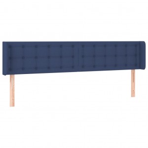 Cabeceira de cama c/ abas tecido 183x16x78/88 cm azul H
