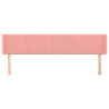 Cabecero de terciopelo rosa 183x16x78/88 cm 3