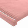 Cabecero de terciopelo rosa 183x16x78/88 cm 5