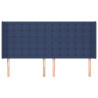 Cabecero con orejas de tela azul 183x16x118/128 cm 3