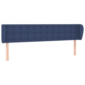Cabeceira de cama c/ abas tecido 183x23x78/88 cm azul H