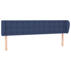 Cabecero de tela azul 183x23x78/88 cm H