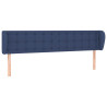 Cabeceira de cama c/ abas tecido 183x23x78/88 cm azul 2