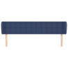 Cabeceira de cama c/ abas tecido 183x23x78/88 cm azul 3