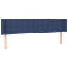 Cabeceira de cama c/ luzes LED tecido 183x16x78/88 cm azul 3
