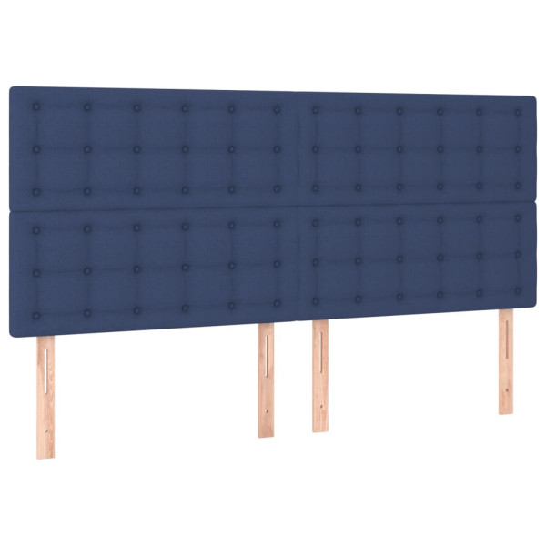 Cabeceros 4 unidades de tela azul 90x5x78/88 cm M 2